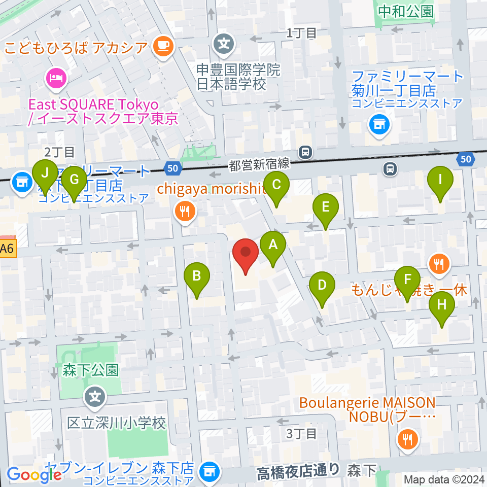 セゾン文化財団 森下スタジオ周辺のホテル一覧地図