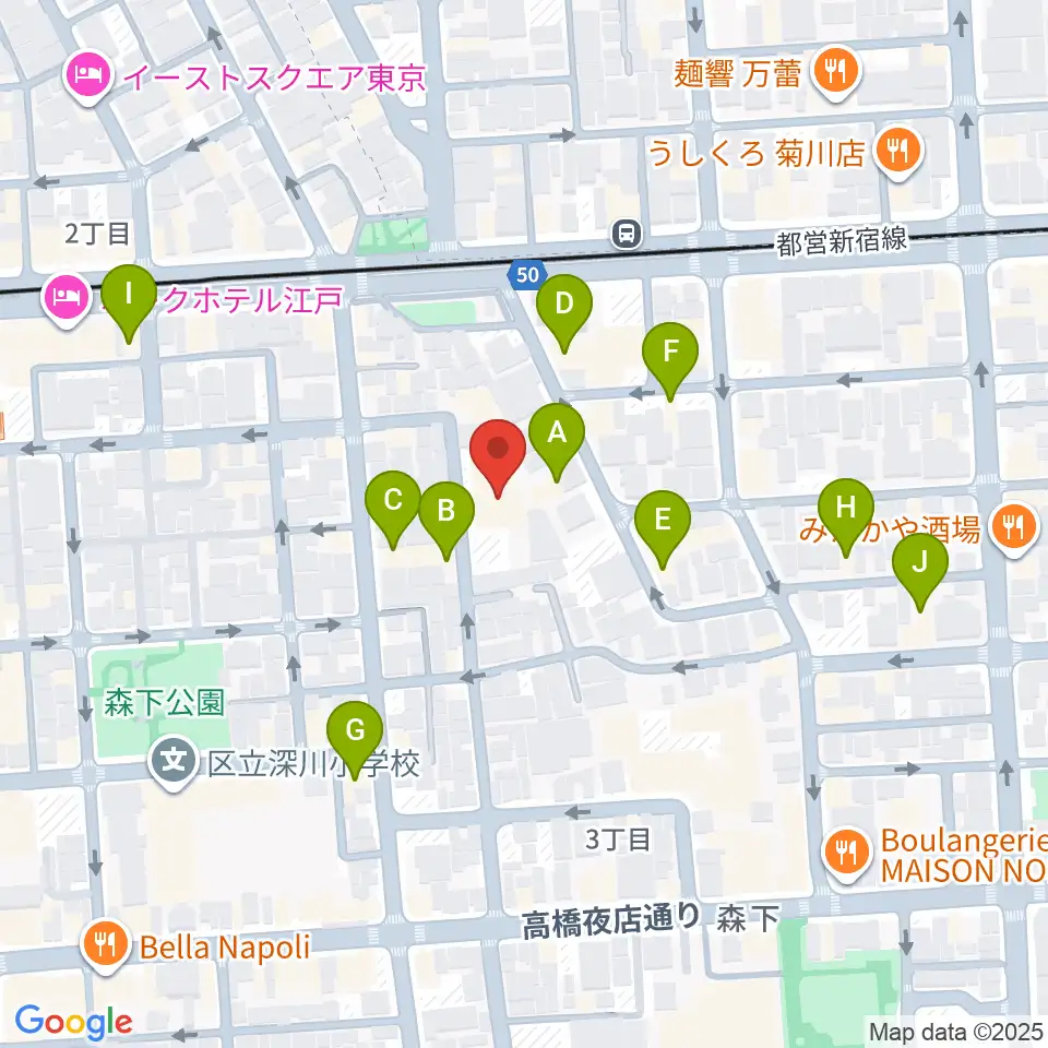 セゾン文化財団 森下スタジオ周辺のホテル一覧地図