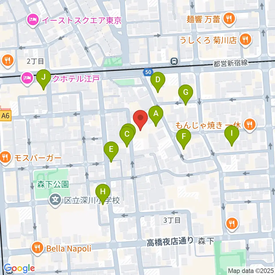 セゾン文化財団 森下スタジオ周辺のホテル一覧地図