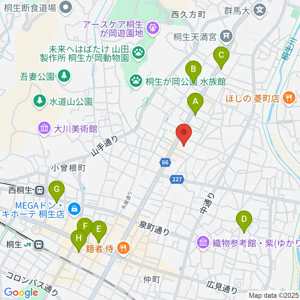 有鄰館周辺のホテル一覧地図