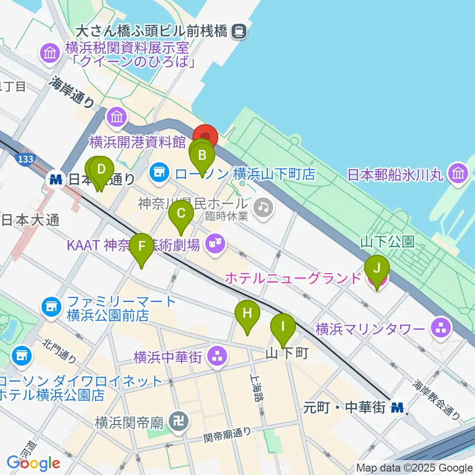 横浜産貿ホール マリネリア周辺のホテル一覧地図