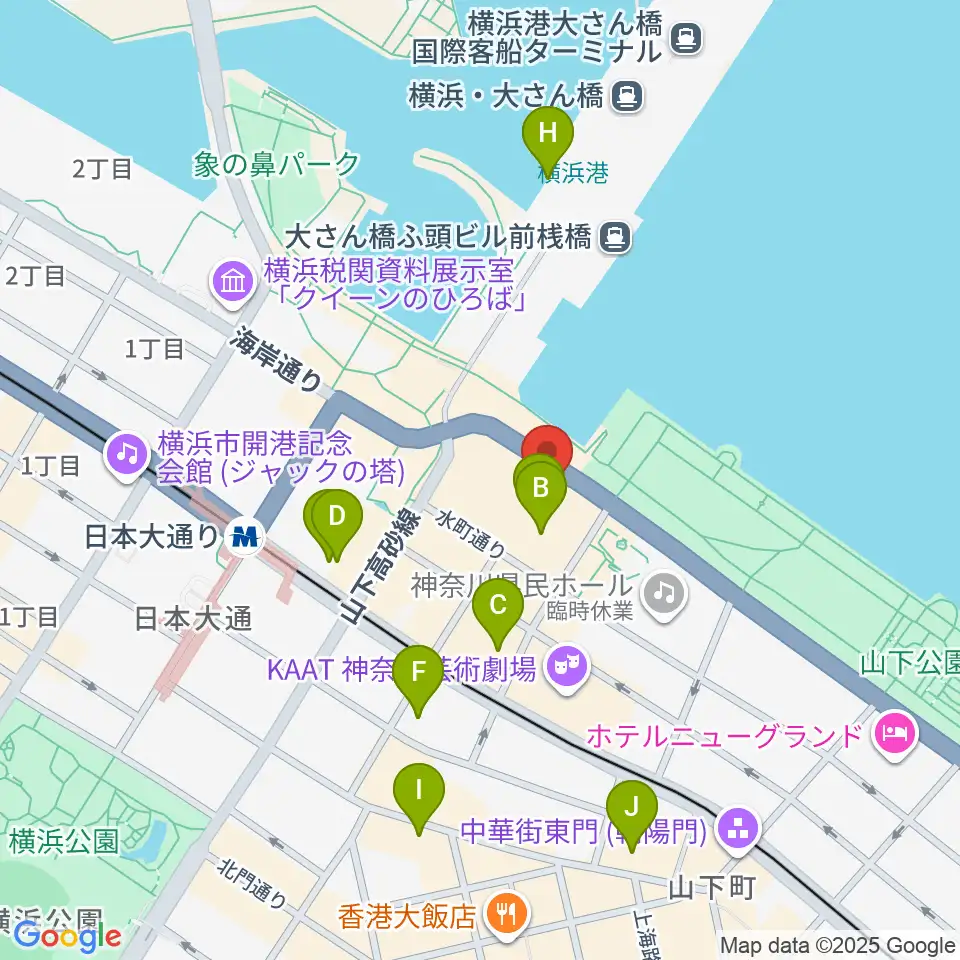 横浜産貿ホール マリネリア周辺のホテル一覧地図