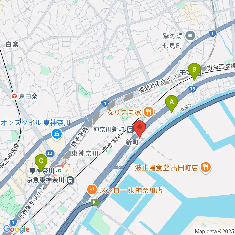 横浜ベイサイドスタジオ周辺のホテル一覧地図