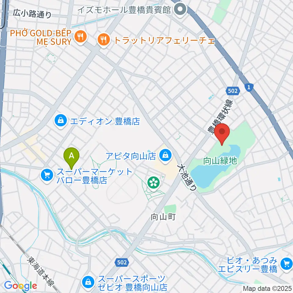 豊橋市民文化会館周辺のホテル一覧地図