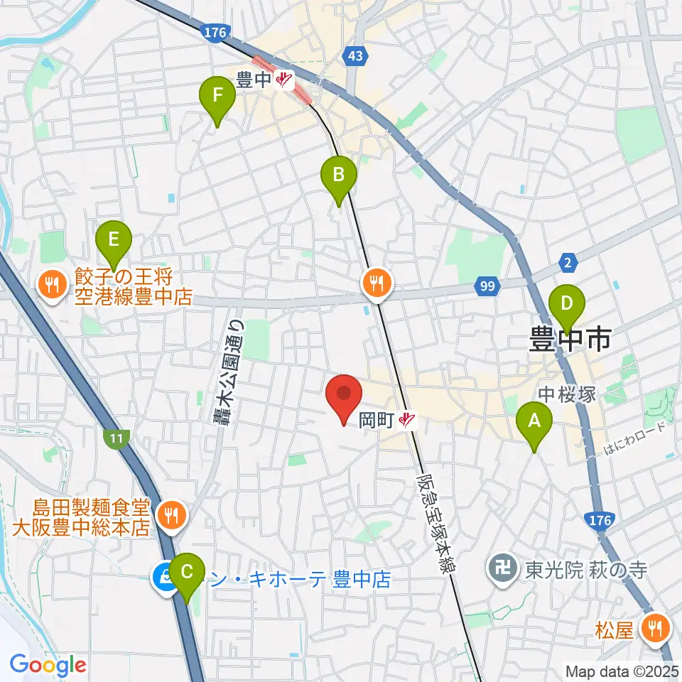 豊中市立伝統芸能館周辺のホテル一覧地図