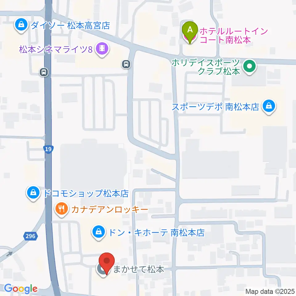 南松ホール周辺のホテル一覧地図