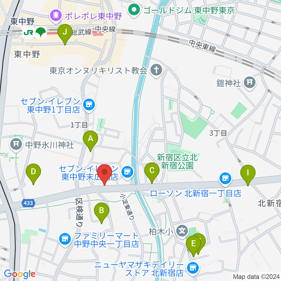 レパートリーシアターKAZE周辺のホテル一覧地図