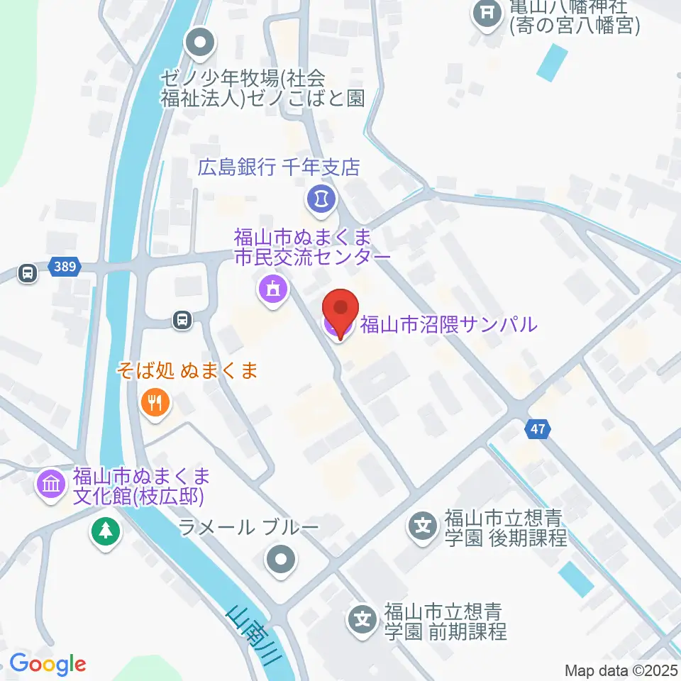 福山市沼隈サンパル周辺のホテル一覧地図