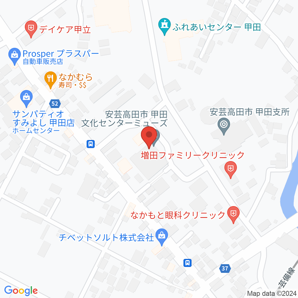 甲田文化センター ミューズ周辺のホテル一覧地図