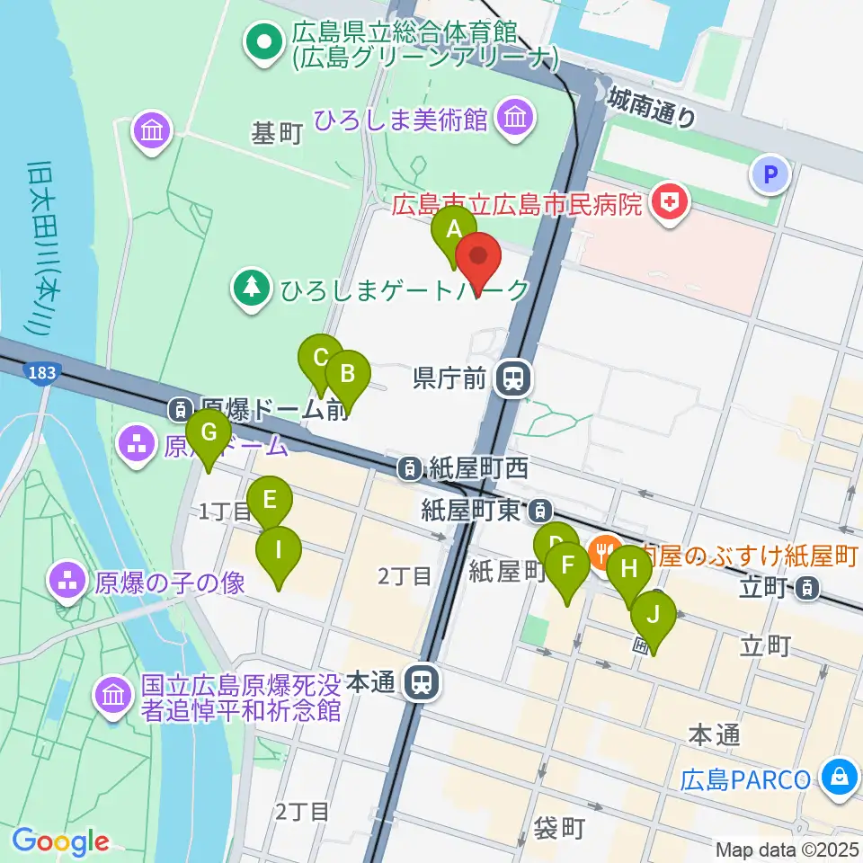 NTTクレドホール周辺のホテル一覧地図