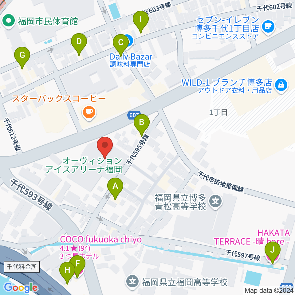 パピオビールーム周辺のホテル一覧地図