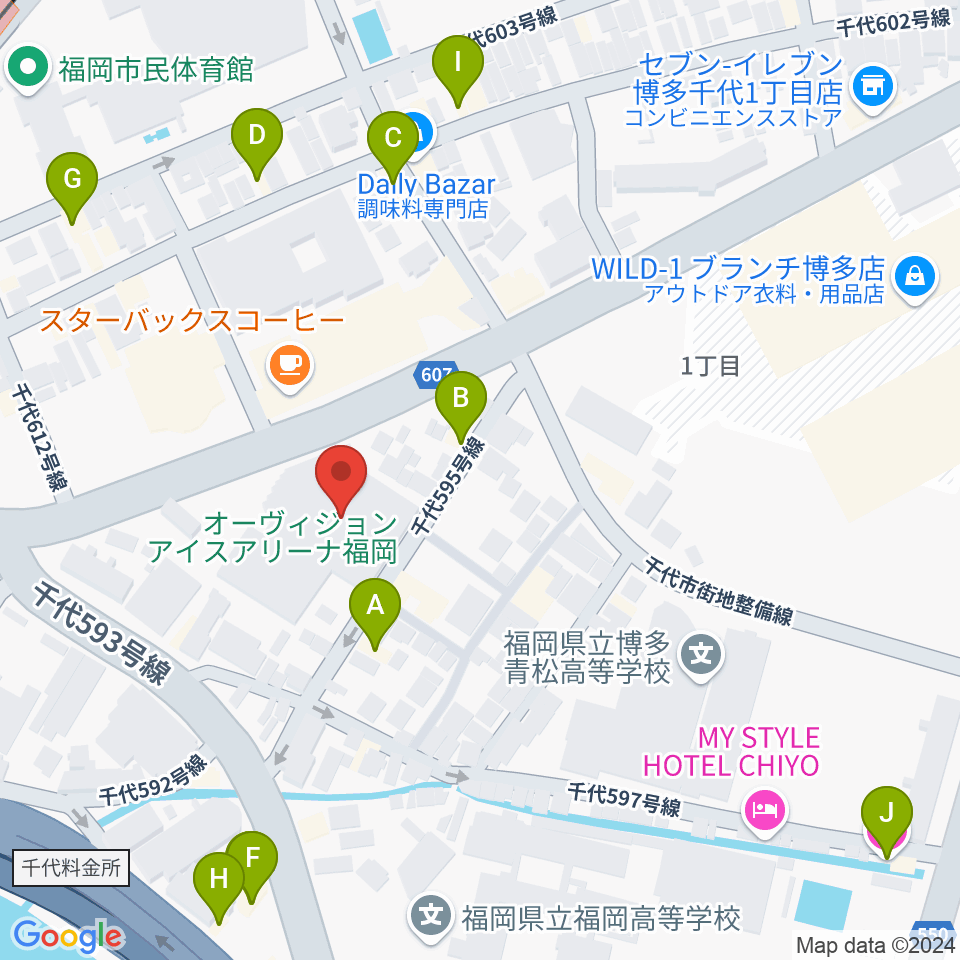 パピオビールーム周辺のホテル一覧地図