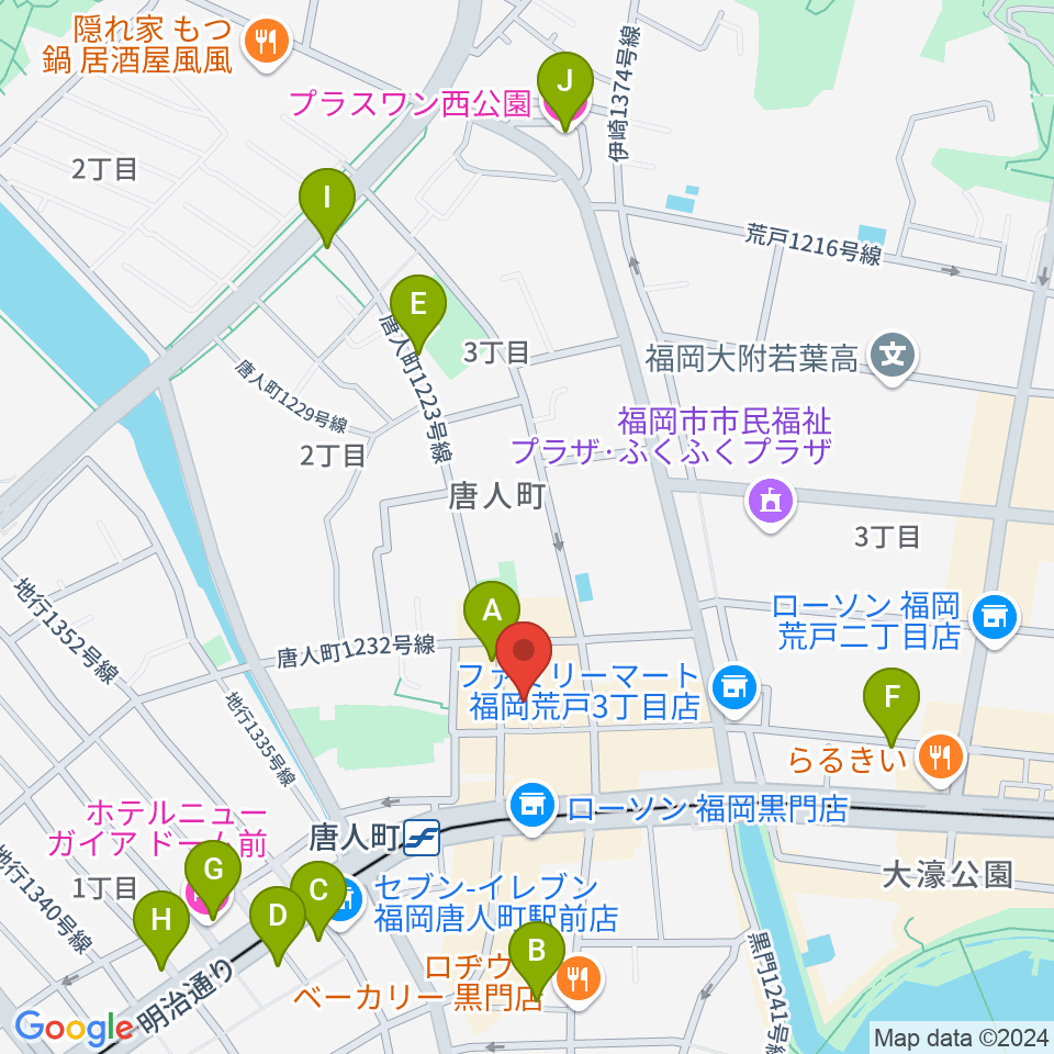 甘棠館Show劇場周辺のホテル一覧地図