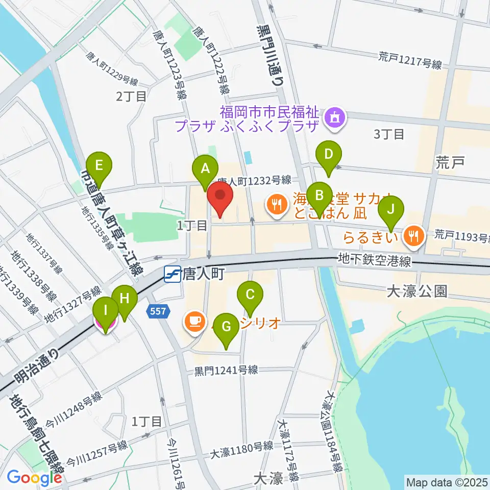 甘棠館Show劇場周辺のホテル一覧地図