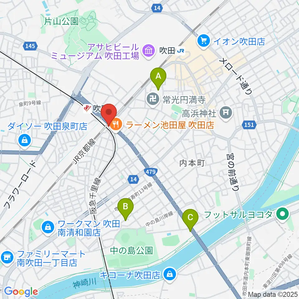エコー音楽室周辺のホテル一覧地図