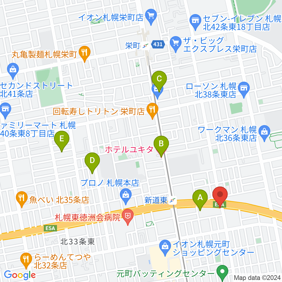 札幌SOLID周辺のホテル一覧地図