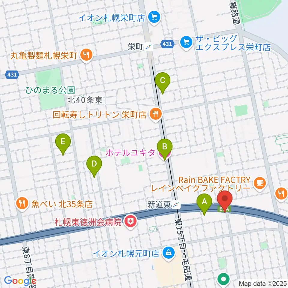 札幌SOLID周辺のホテル一覧地図