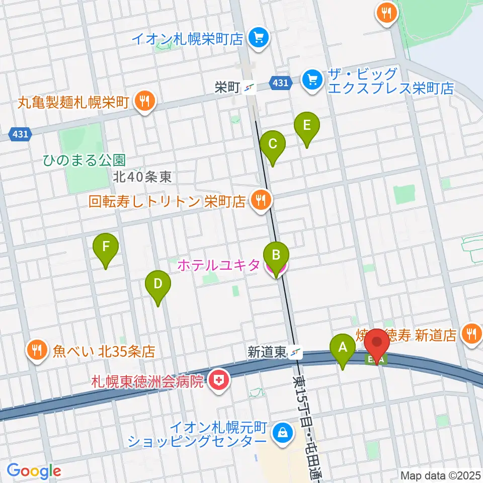 札幌SOLID周辺のホテル一覧地図