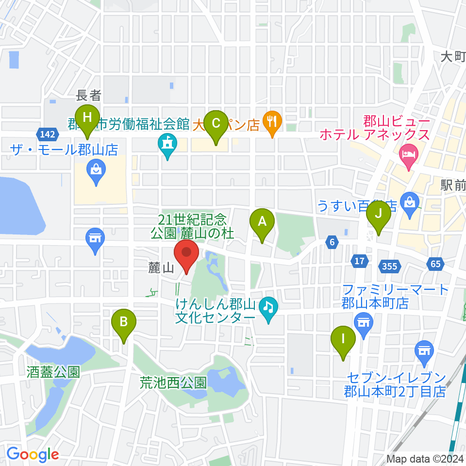 NHK文化センター 郡山教室周辺のホテル一覧地図