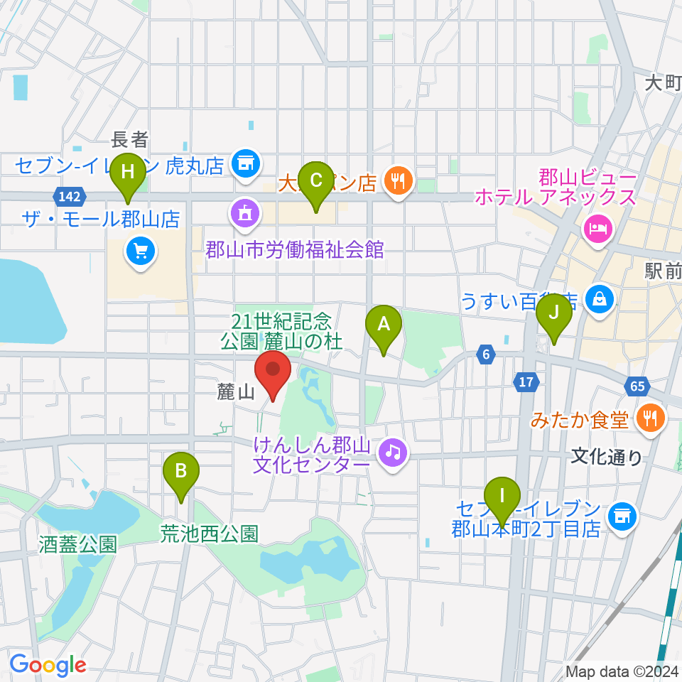 NHK文化センター 郡山教室周辺のホテル一覧地図