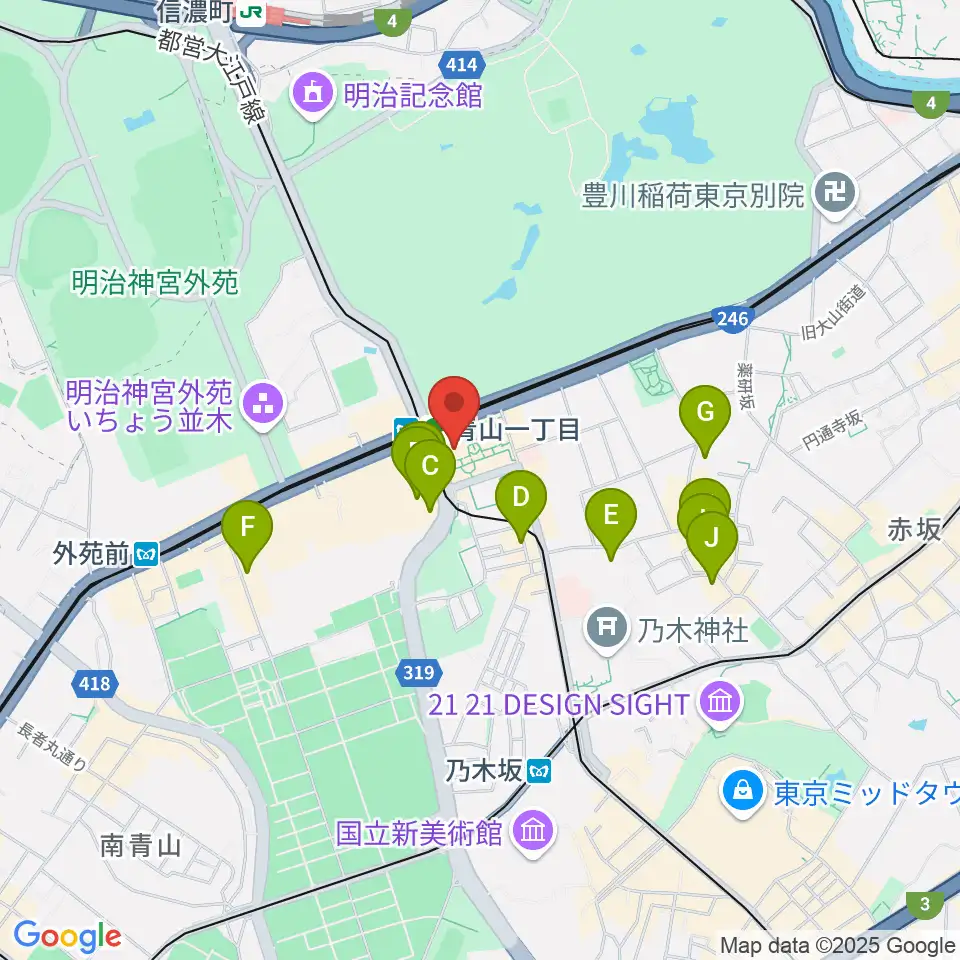 NHK文化センター 青山教室周辺のホテル一覧地図