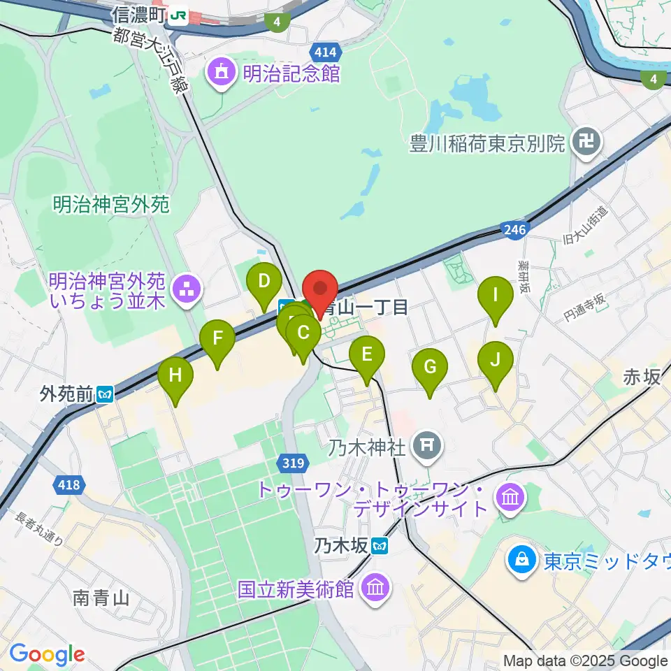 NHK文化センター 青山教室周辺のホテル一覧地図