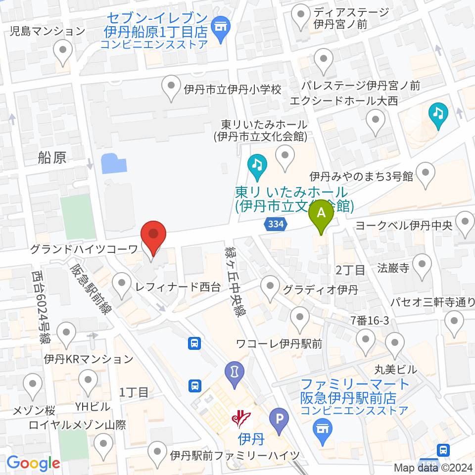 伊丹ALWAYS周辺のホテル一覧地図