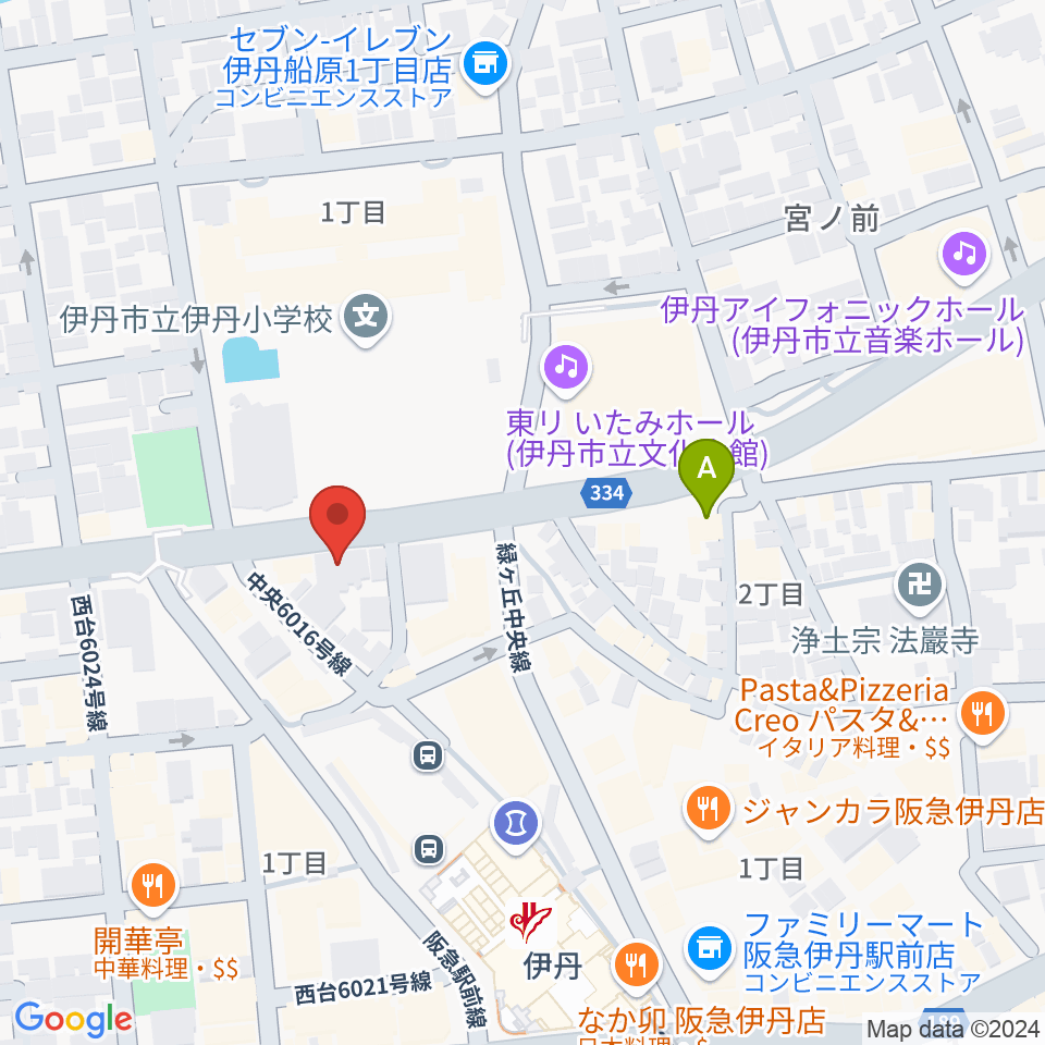 伊丹ALWAYS周辺のホテル一覧地図