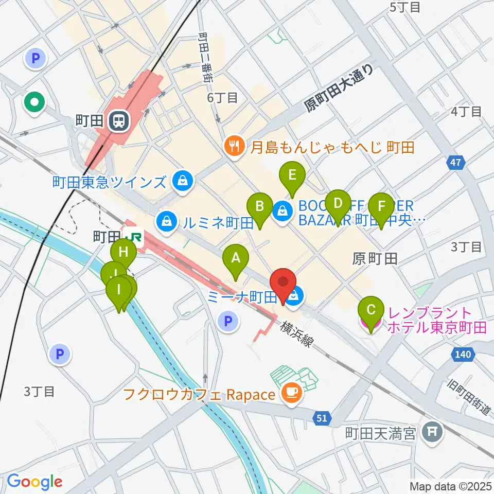 NHK文化センター町田教室周辺のホテル一覧地図