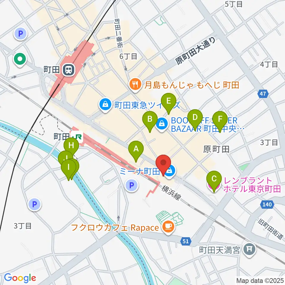 NHK文化センター町田教室周辺のホテル一覧地図