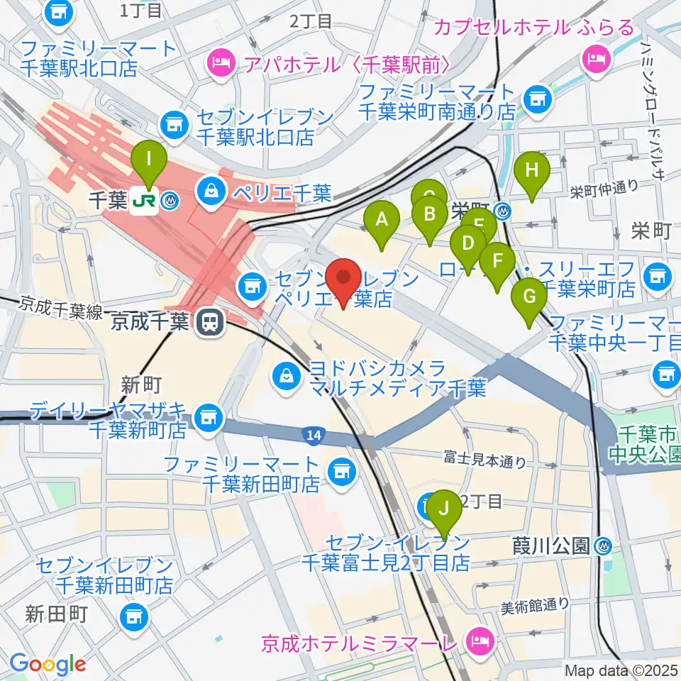 NHK文化センター千葉教室周辺のホテル一覧地図