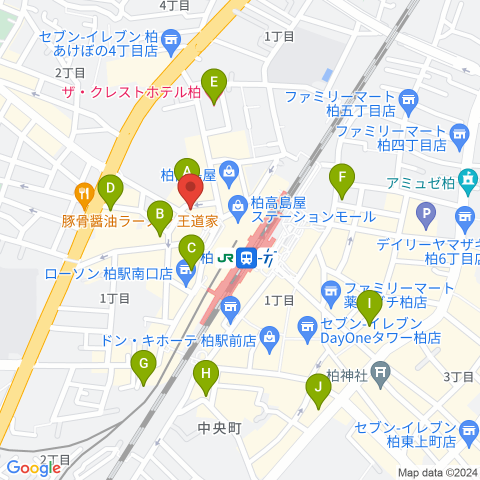 NHK文化センター柏教室周辺のホテル一覧地図