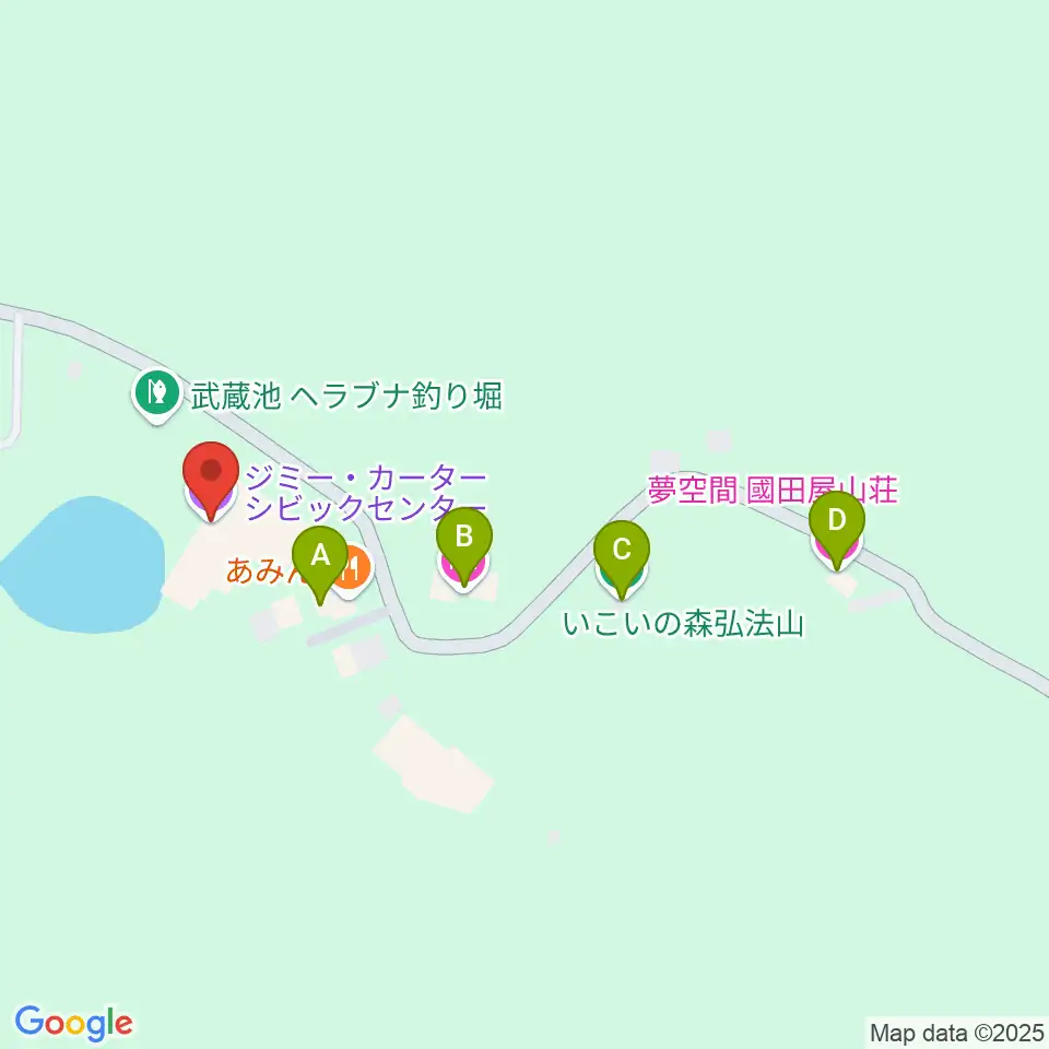 ジミー・カーターシビックセンター周辺のホテル一覧地図