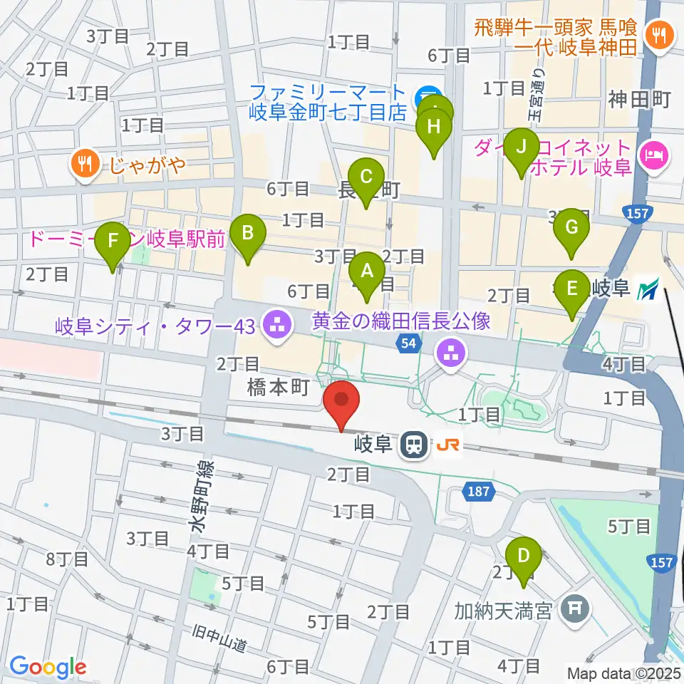 NHK文化センター 岐阜教室周辺のホテル一覧地図