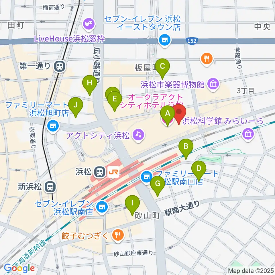 NHK文化センター浜松教室周辺のホテル一覧地図