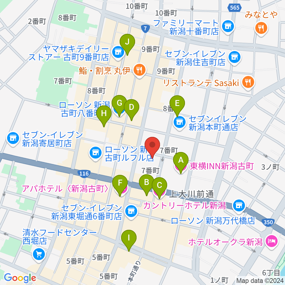 だいしほくえつホール周辺のホテル一覧地図