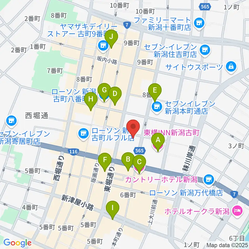 だいしほくえつホール周辺のホテル一覧地図