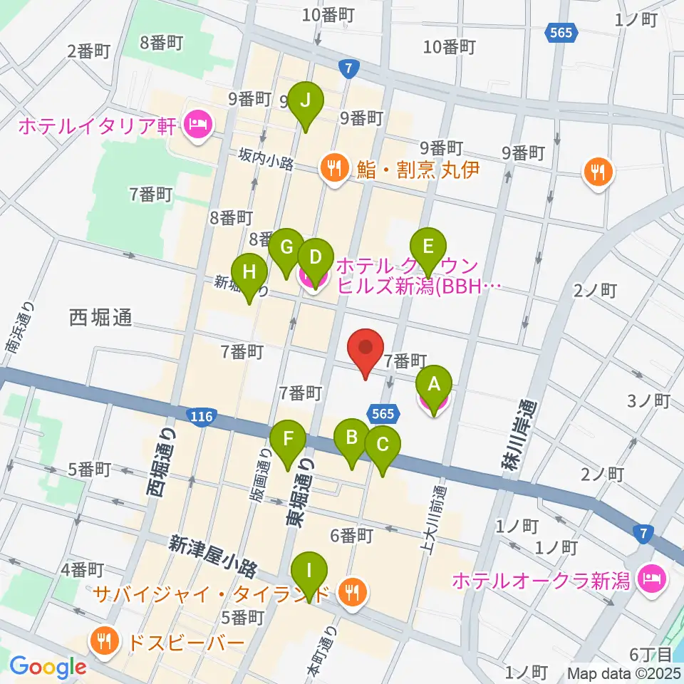 だいしほくえつホール周辺のホテル一覧地図
