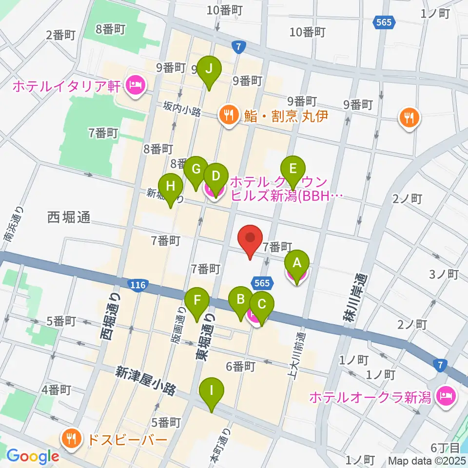 だいしほくえつホール周辺のホテル一覧地図