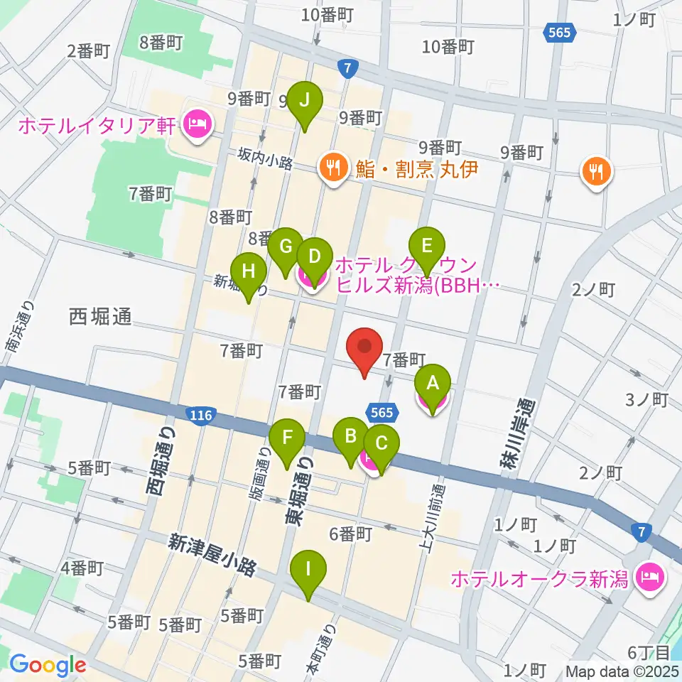 だいしほくえつホール周辺のホテル一覧地図