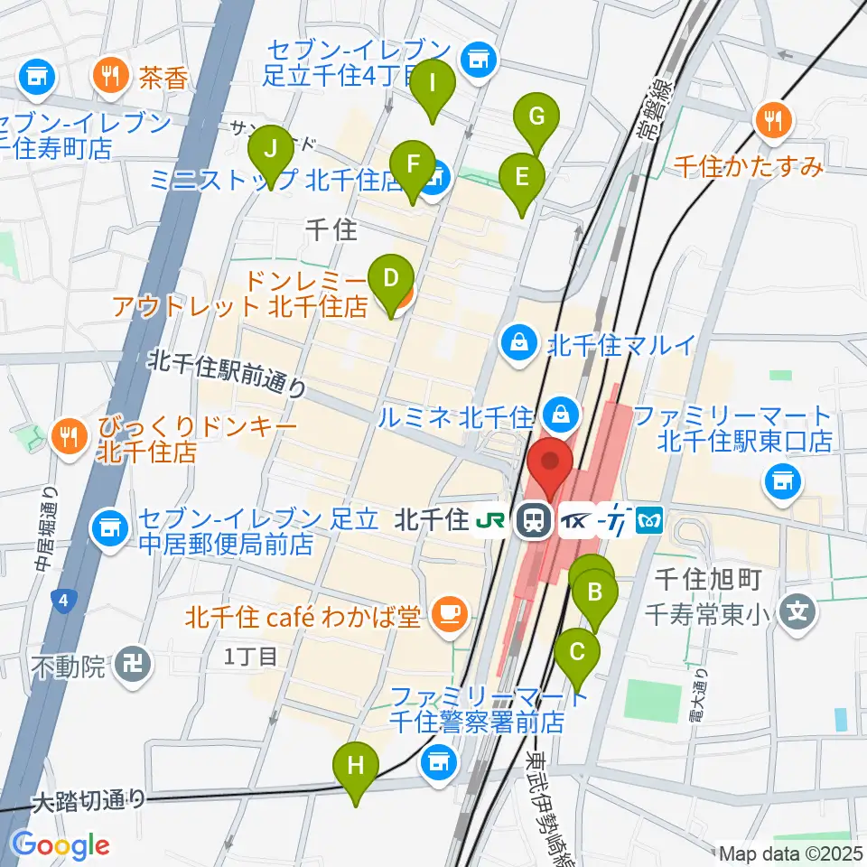 よみうりカルチャー北千住周辺のホテル一覧地図