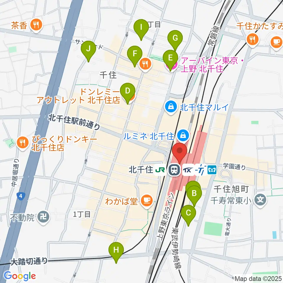 よみうりカルチャー北千住周辺のホテル一覧地図