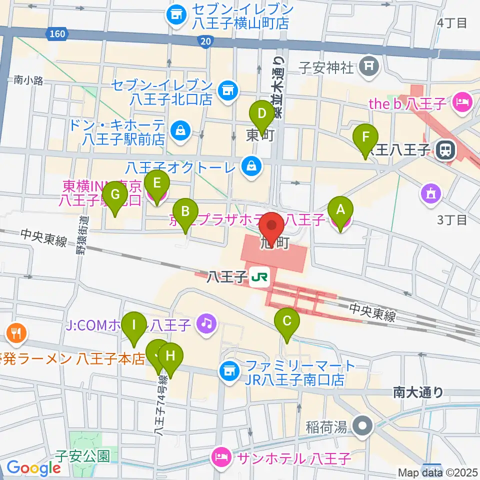 よみうりカルチャー八王子周辺のホテル一覧地図