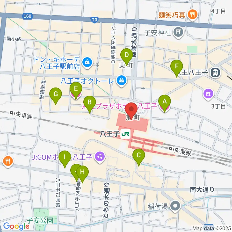 よみうりカルチャー八王子周辺のホテル一覧地図