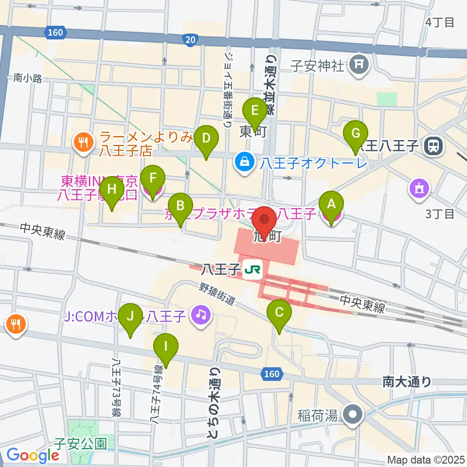 よみうりカルチャー八王子周辺のホテル一覧地図