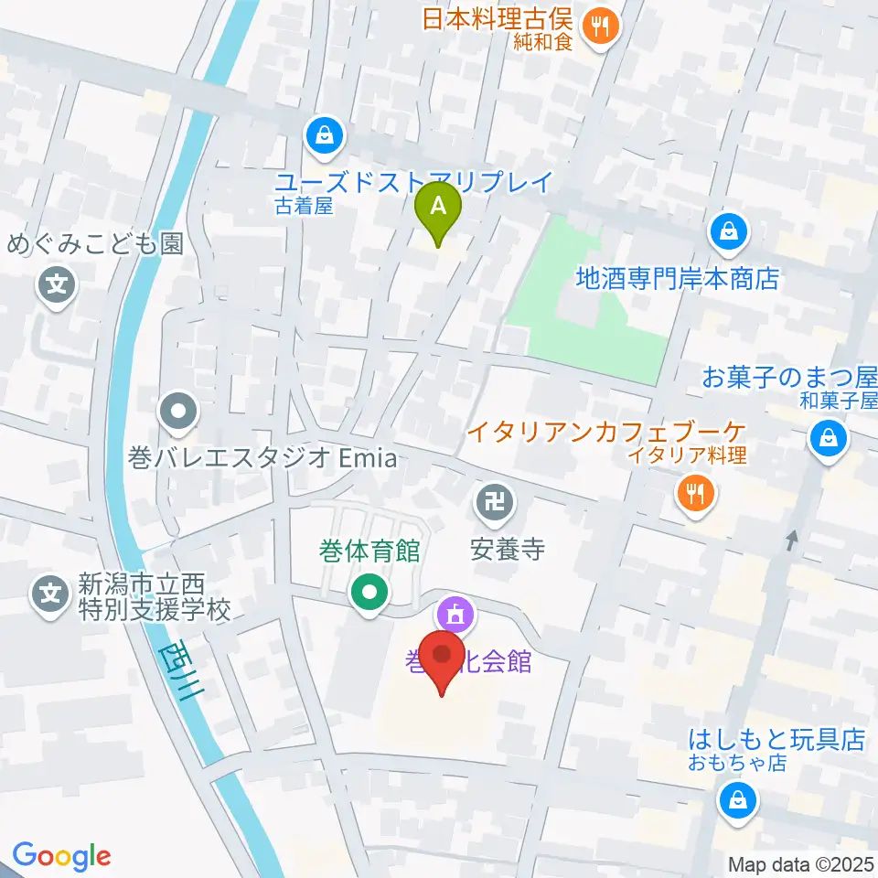 巻文化会館周辺のホテル一覧地図