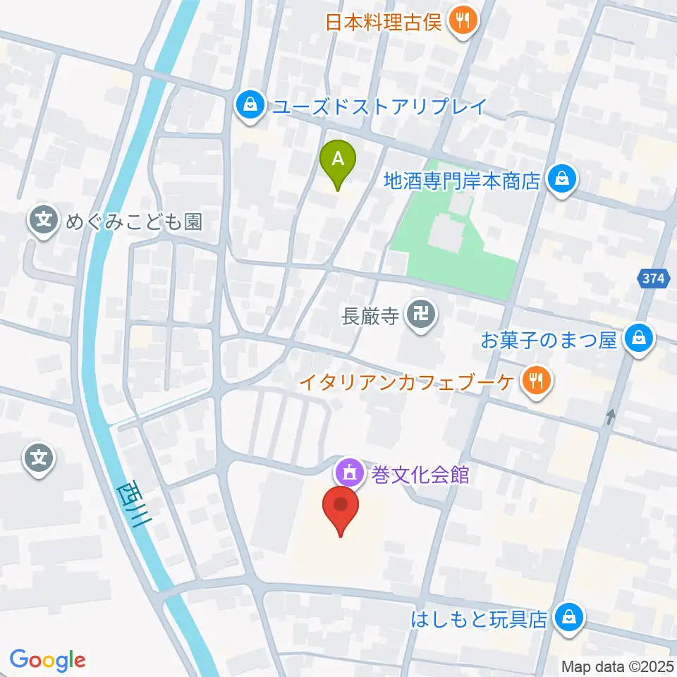 巻文化会館周辺のホテル一覧地図