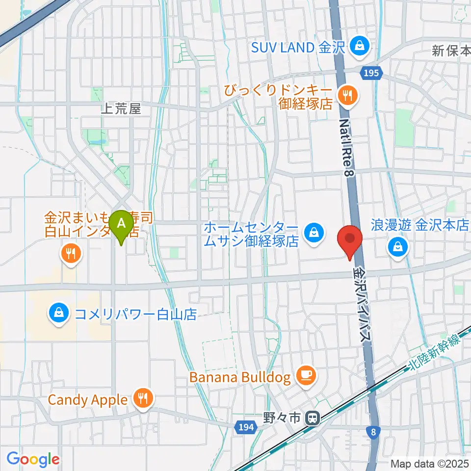 うつのみやミューズイン周辺のホテル一覧地図