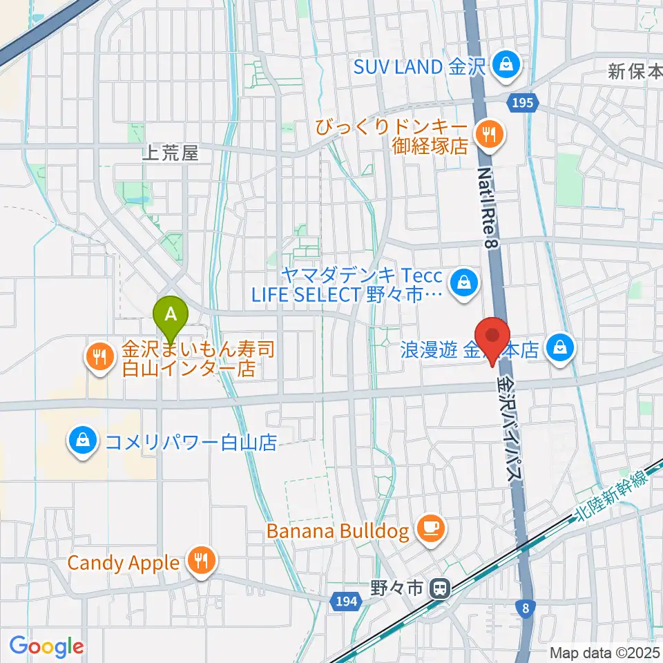 うつのみやミューズイン周辺のホテル一覧地図