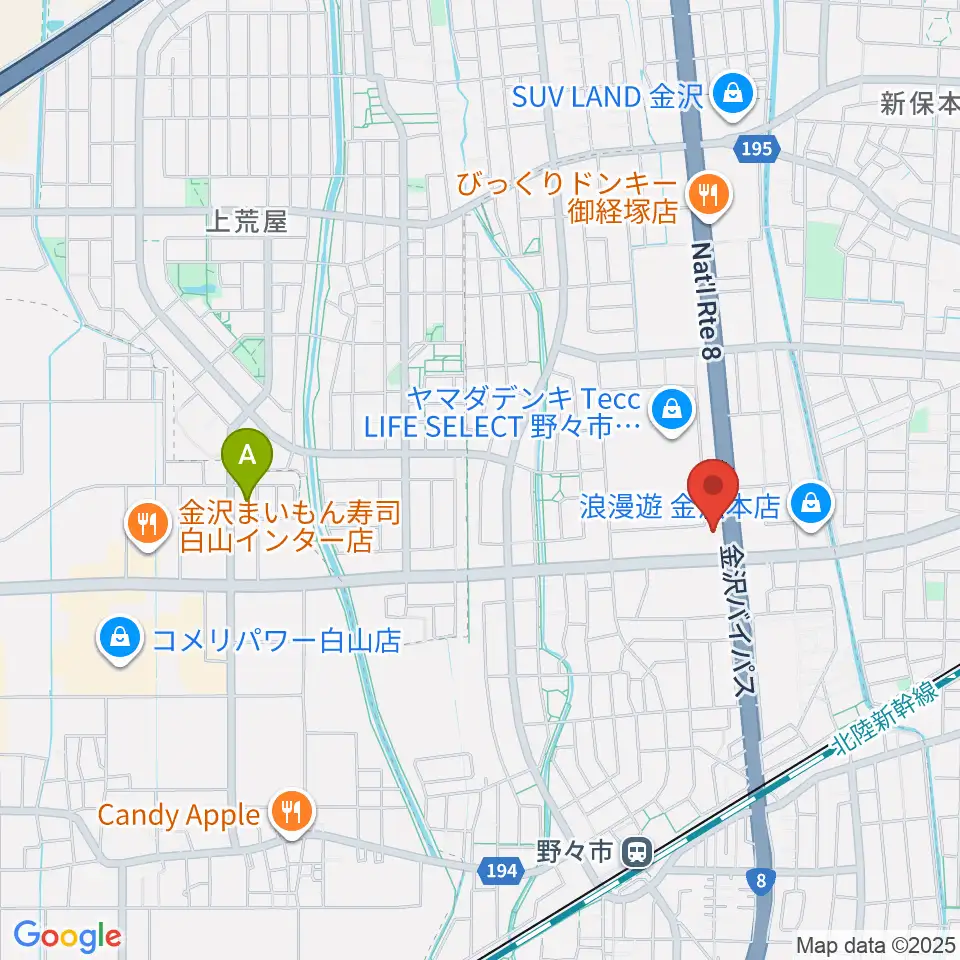 うつのみやミューズイン周辺のホテル一覧地図